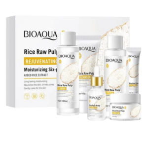KIT X 6 RUTINA ANTIEDAD Y ACLARANTE DE ARROZ BIOAQUA