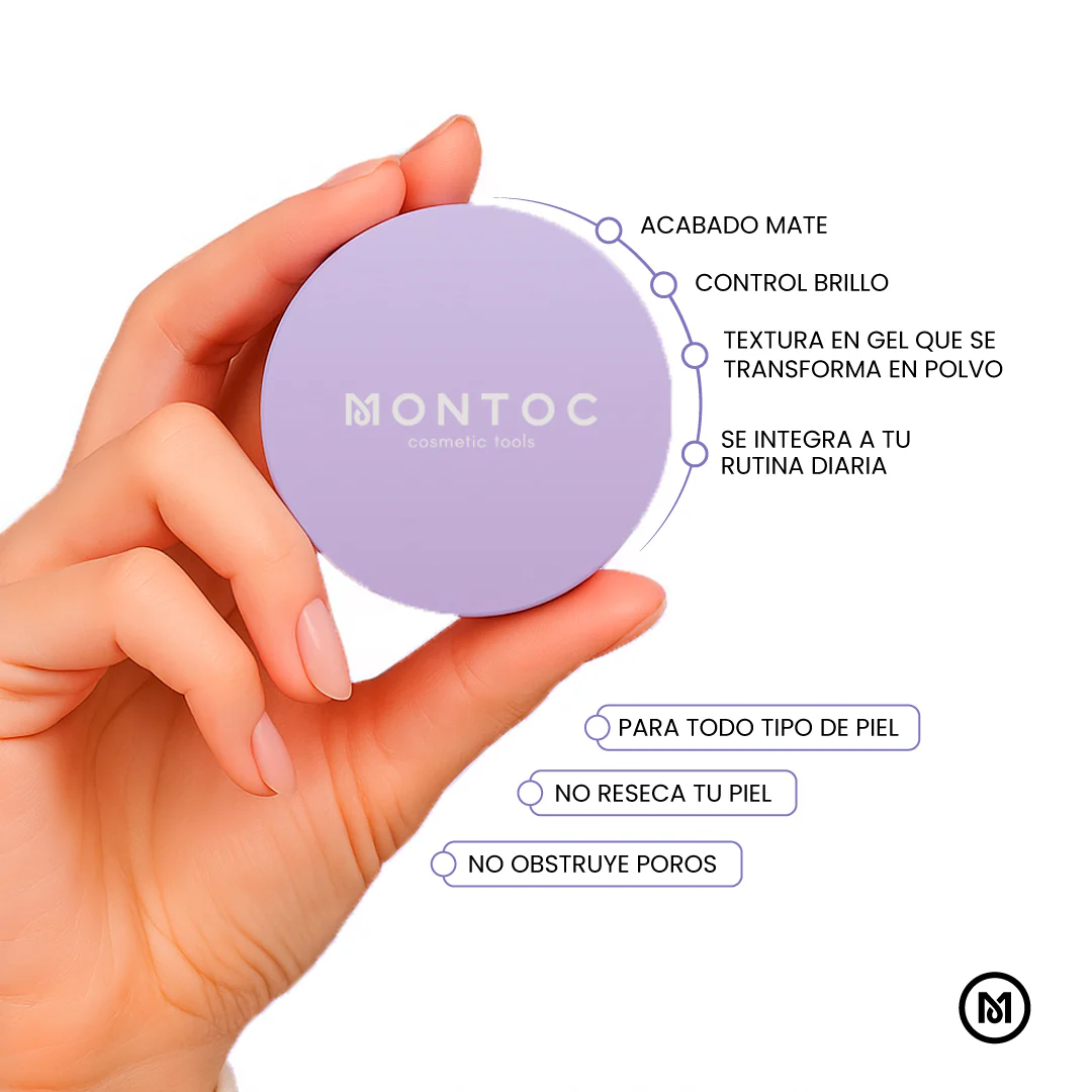 Polvo compacto Soft-Powder en gel Oil Control Montoc - Imagen 3